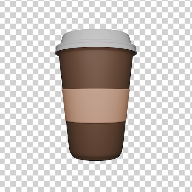 Taza de café aislada sobre un fondo transparente