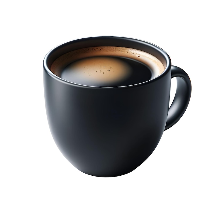 PSD taza de café aislada