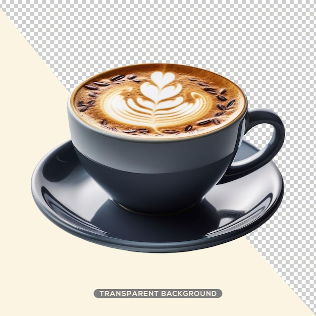 Una taza de café con arte latte