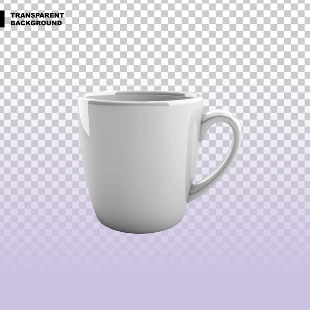 PSD taza de café blanca aislada sobre un fondo transparente