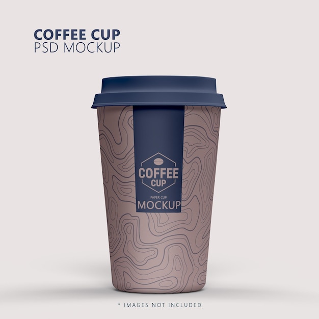 Taza de café de papel ecológico Mockup PSD