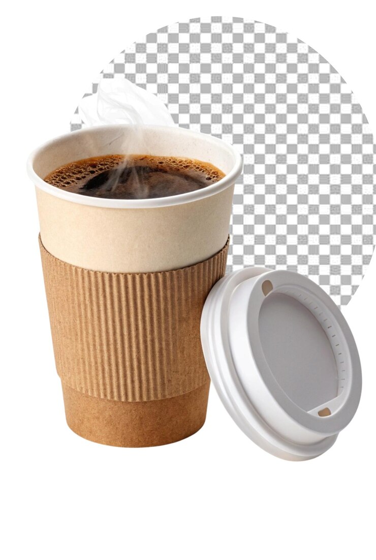 PSD taza de café de papel marrón