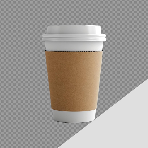 Taza de café de papel para mockup png aislado en fondo transparente