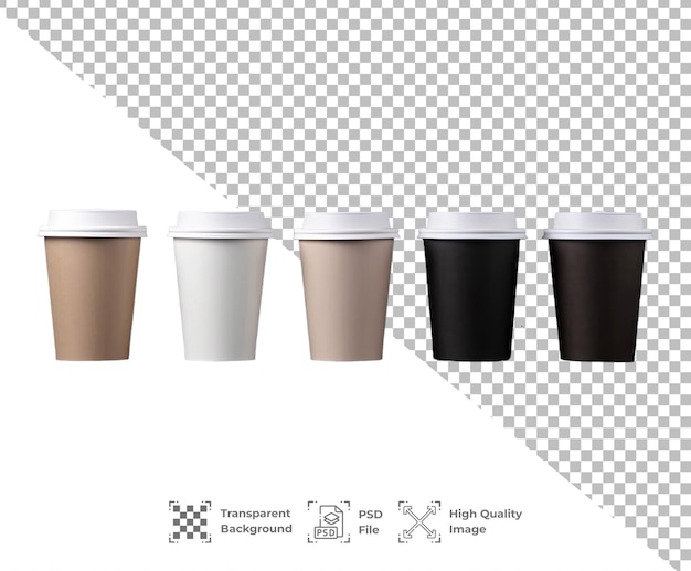 Taza de café PSD aislada sobre un fondo transparente