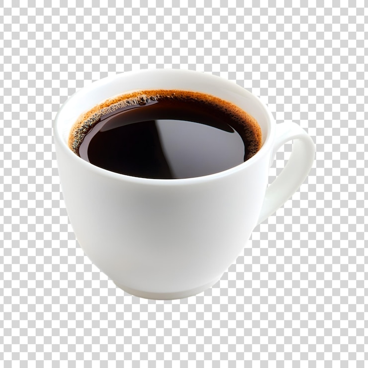 PSD una taza de café sobre un fondo blanco