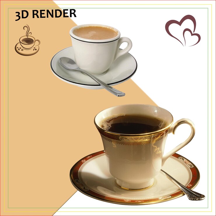 PSD taza de café taza de café café con corazón té real taza real de té café especial café hielo cuchara de café