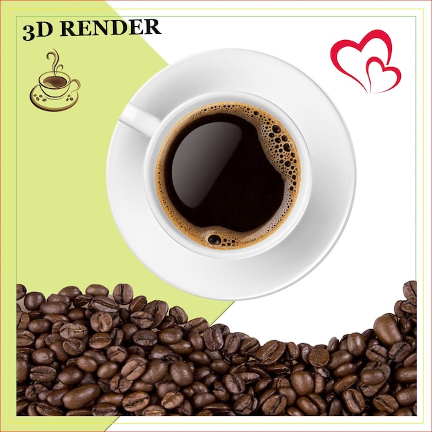 Taza de café taza de café café con corazón té real taza real de té café especial café hielo cuchara de café