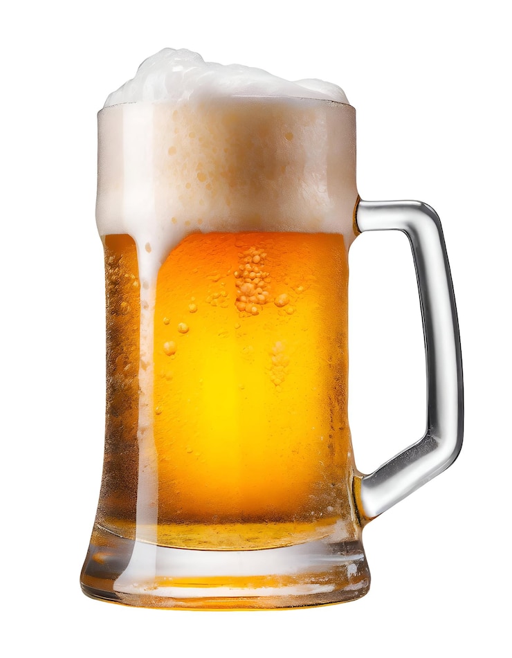 PSD taza de cerveza realista