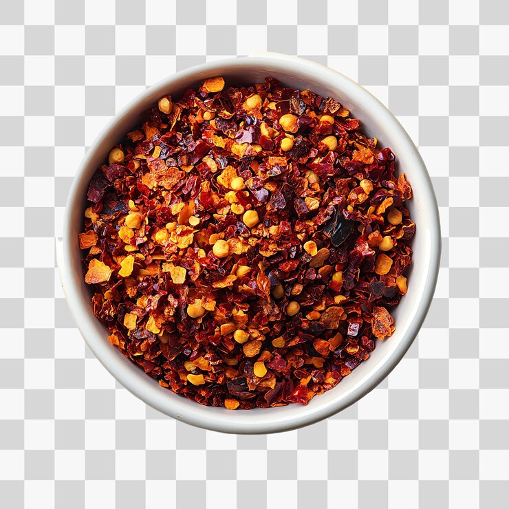 PSD una taza de chile y pimienta roja de fondo transparente