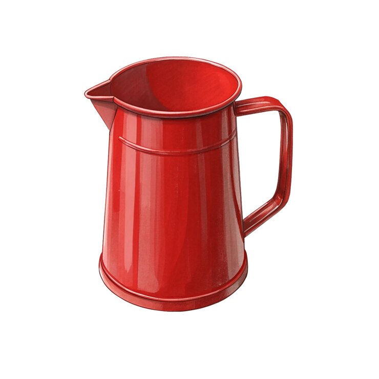 PSD taza de plástico roja sobre un fondo transparente