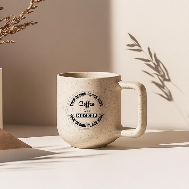 una taza que dice café en ella