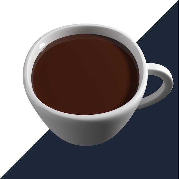 Una taza realista de café negro elaborado