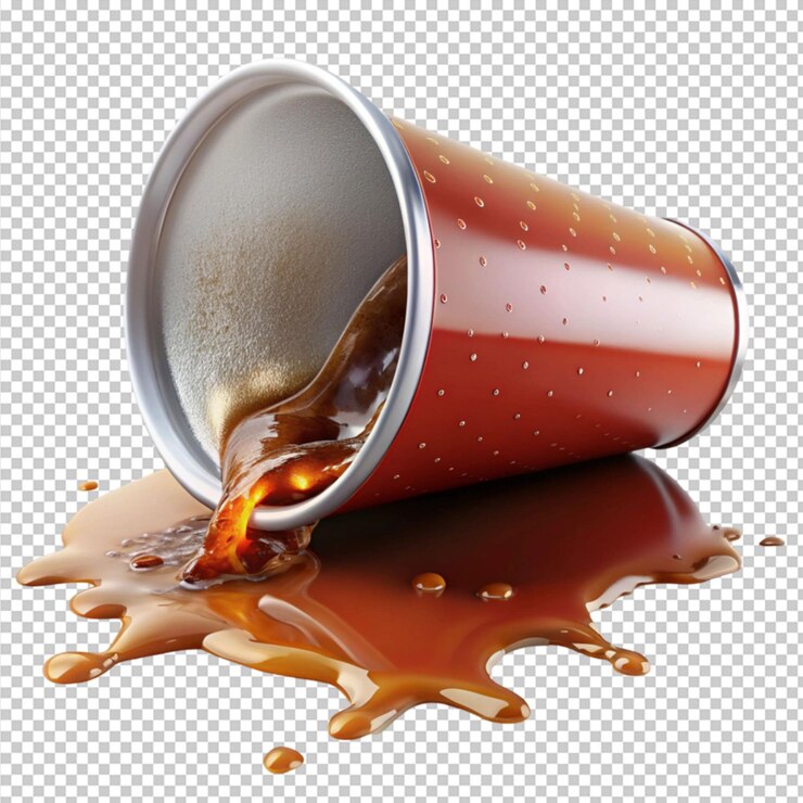 PSD taza de refresco derramada