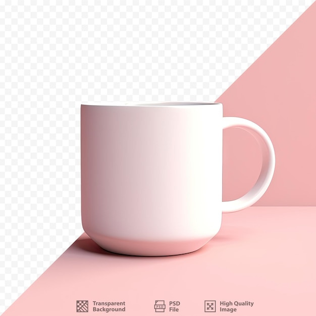 Una taza rosa con las palabras 