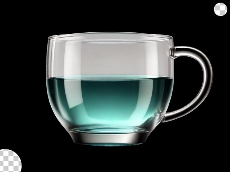 PSD taza de té 3d png transparente