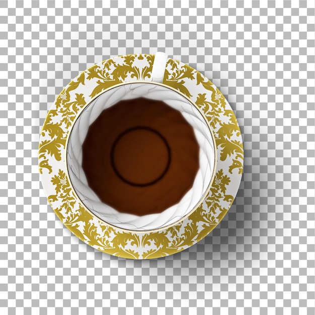 Una taza de té caliente en un fondo sencillo bebidas concepto de colocación plana