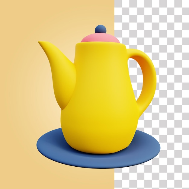 Taza de té icono 3d