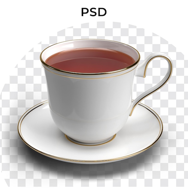 Una taza de té con el título psd.