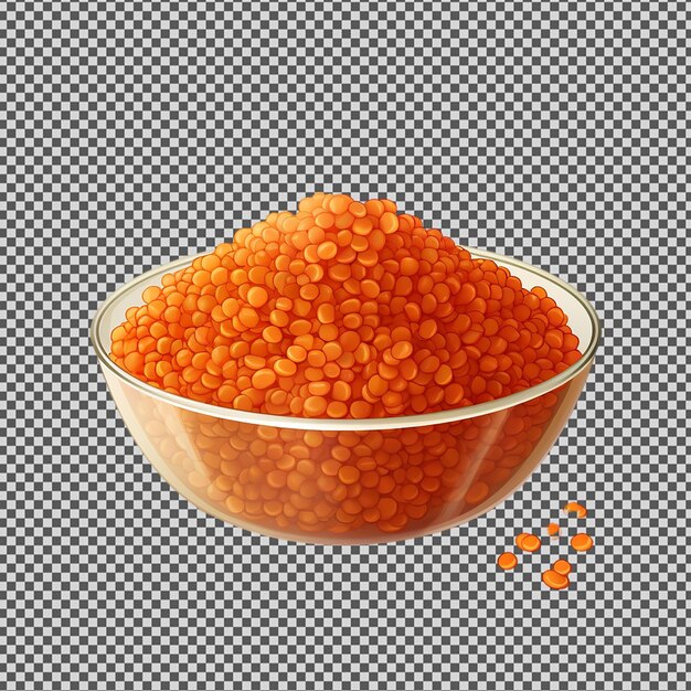 PSD un tazón de arroz naranja pequeño con un tazó de frijoles estrella naranja pequeños