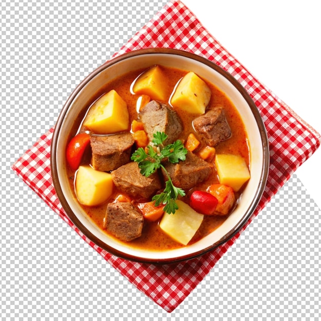 un tazón de comida con un tazó de sopa y verduras