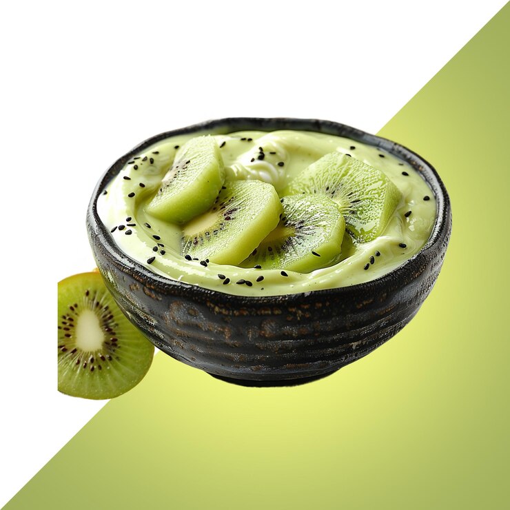 PSD un tazón de kiwi kiwi y kiwi