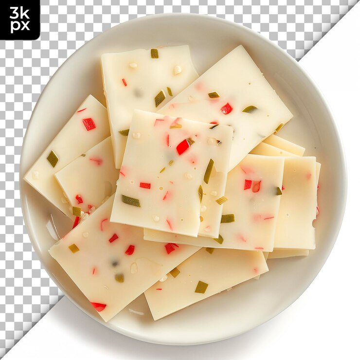 PSD un tazón de queso con una imagen de un tazó de cubos