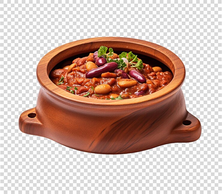 PSD el tazón de rajma masala en un fondo transparente