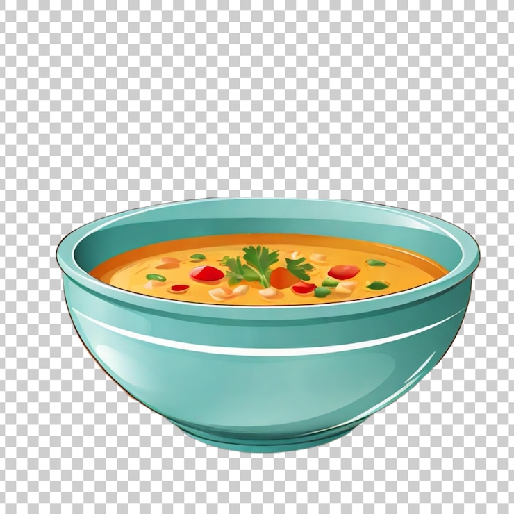 PSD un tazón de sopa con un tazó de sopa en él