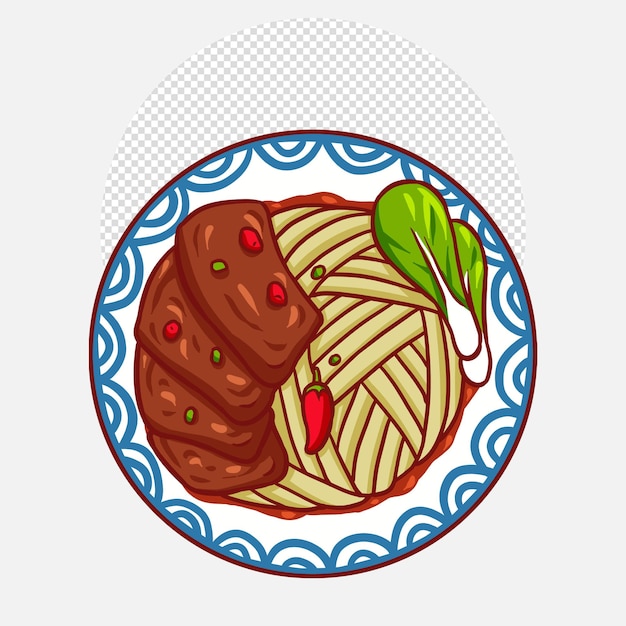 PSD tazones de fideos asiáticos con sopa, udon, vegetales verdes, frijoles, carne