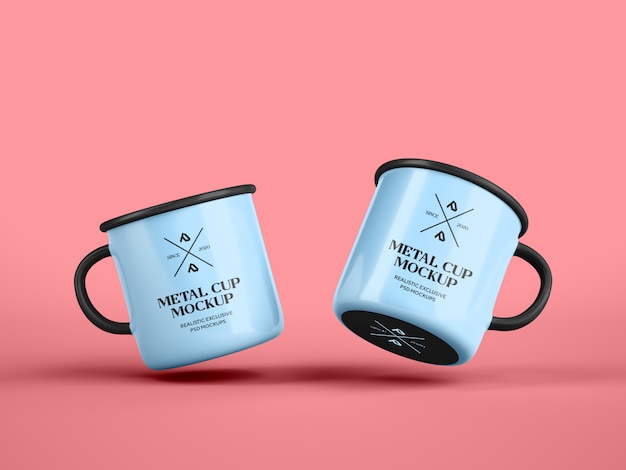 Tazza di caffè smalto Tazza mockup