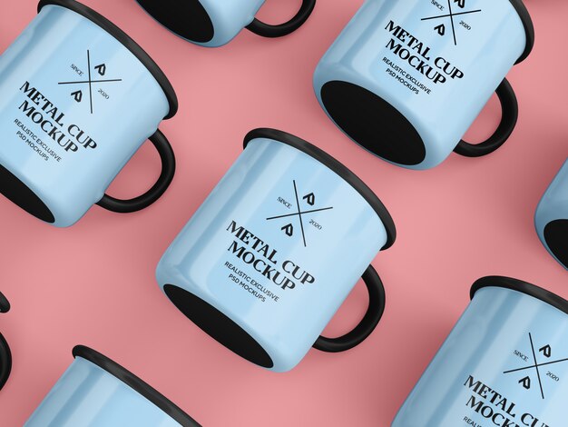 Tazza di caffè smalto Tazza mockup