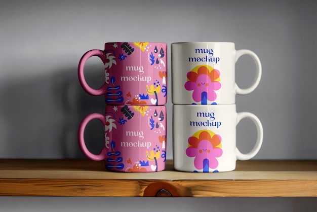Tazza di design creativo in mockup in studio