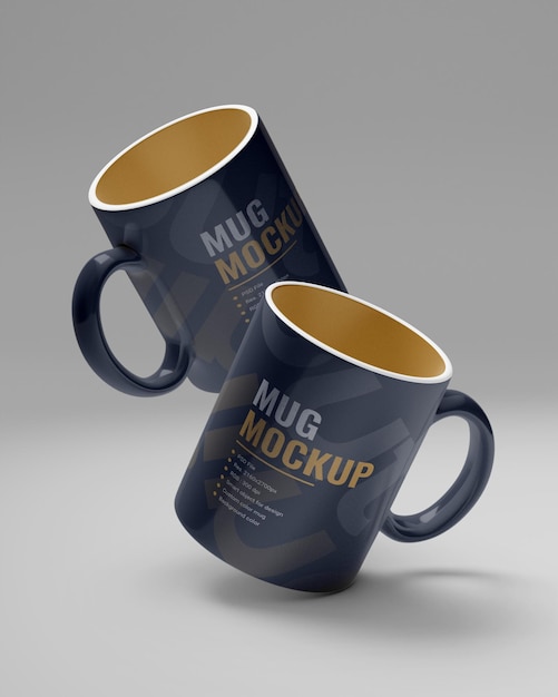 Tazze da caffè mockup per il branding PSD