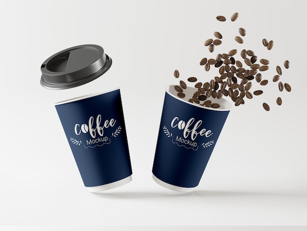 Tazzine da caffè da asporto MOCKUP