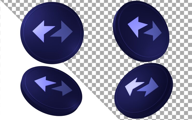 PSD tbd zksync zk era ilustração de renderização 3d token de moeda ícone de logotipo de criptomoeda
