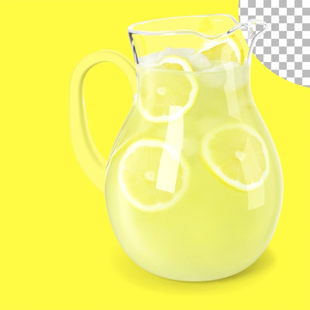 PSD té helado de limón en el vaso para bebidas de concepto de verano
