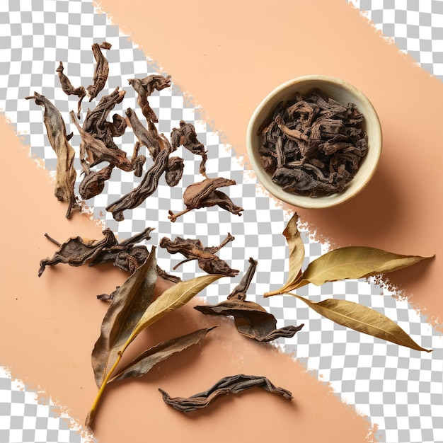 PSD té oolong en un fondo transparente