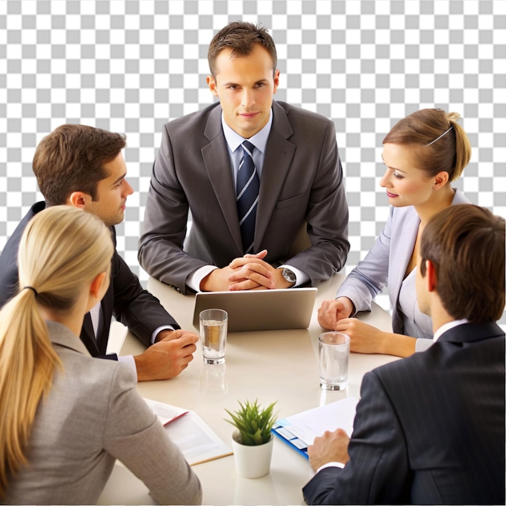 PSD team aziendale e manager in una riunione