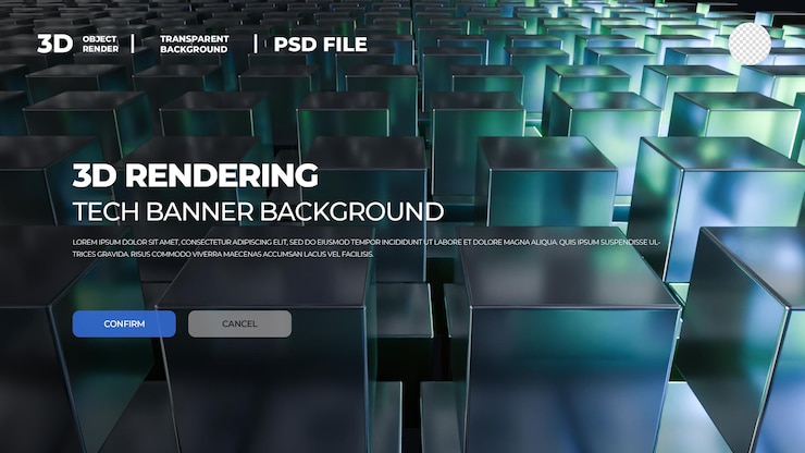 PSD technique de rendu 3d, géométrie, arrière-plan