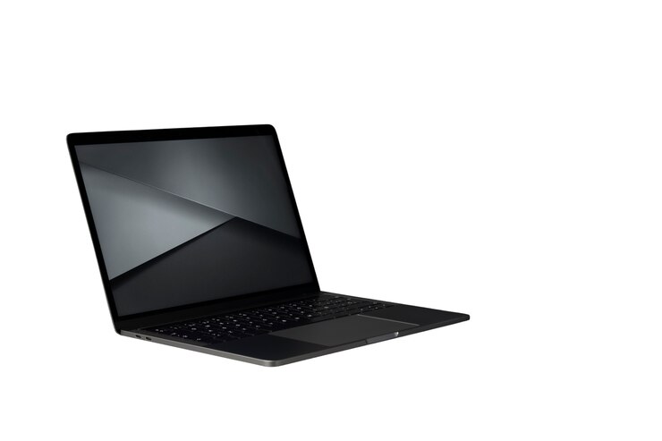 PSD technological laptop isolated