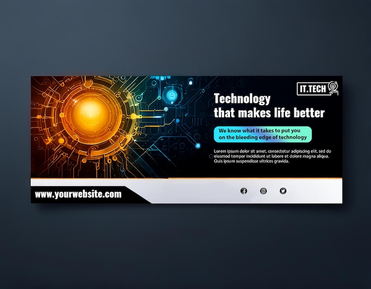 PSD technologie-banner-vorlage