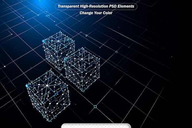 Technologie Blockchain-Konzept Visualisierung des dynamischen Flusses der Kryptowährungsindustrie