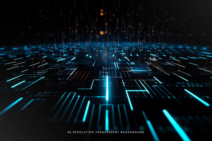 PSD technologie digitale daten abstract transparenter hintergrund