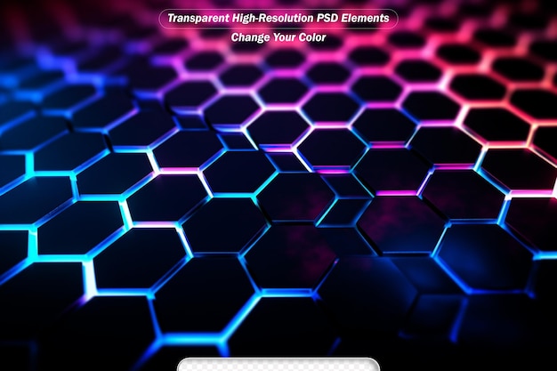 PSD technologie numérique arrière-plan à motif géométrique hexagonal
