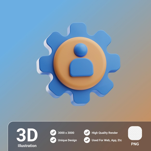 Technologie-Zugangskontrolle 3D-Illustration