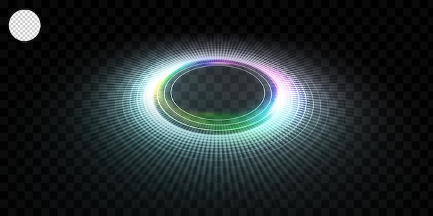 technology glowing hud ring on transparent background