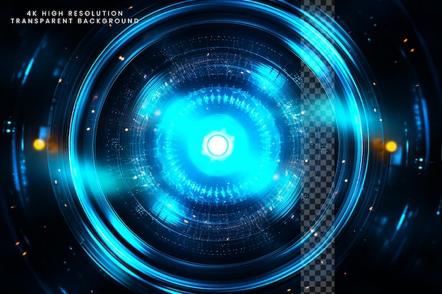 Technology radiating light effect circle and easy usable transparent background