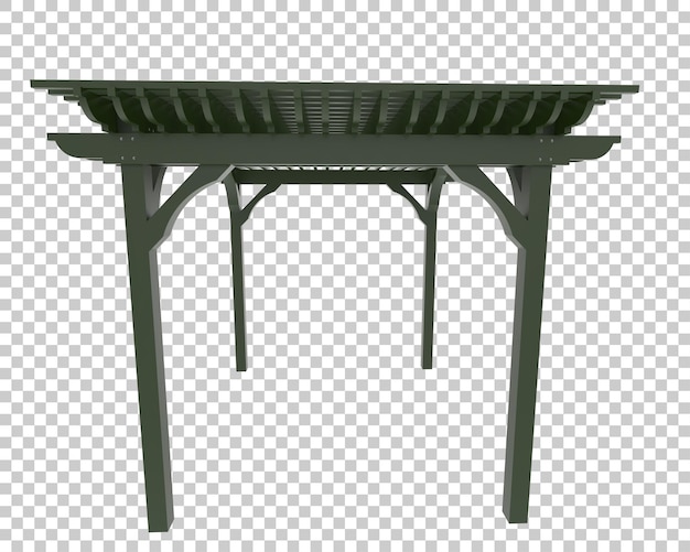 Techo de jardín aislado sobre fondo transparente Ilustración de renderizado 3d