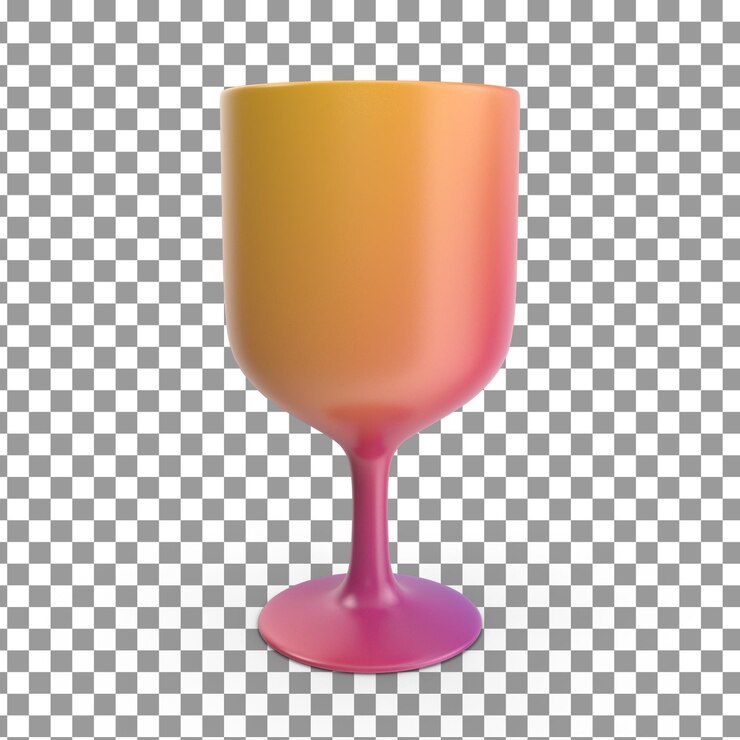 PSD techo de vidrio de bebida psd 3d en fondo aislado y transparente