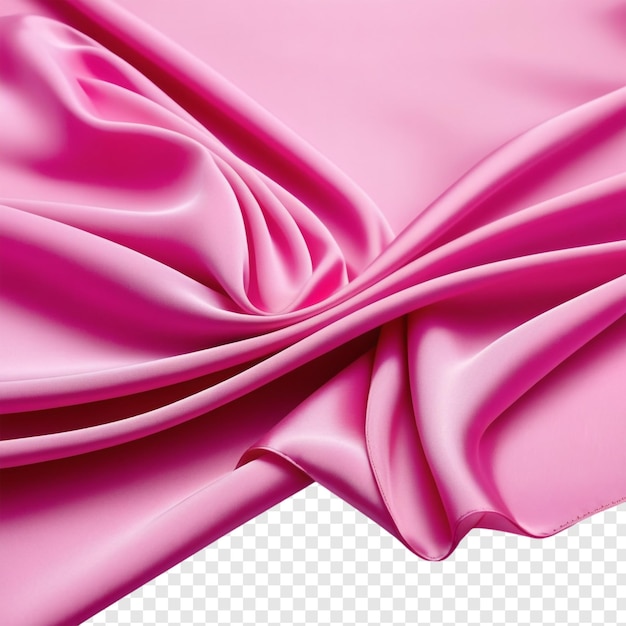 PSD tecido de seda rosa voador png isolado em fundo transparente psd premium